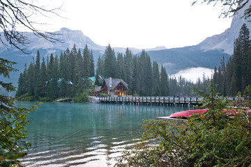 Emerald lake in Yoho national park, Canada