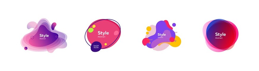 Set of creative abstract graphic elements