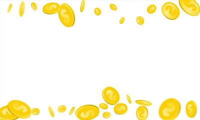 Money stack. Hundred dollars of America. Falling money isolated, us bill.