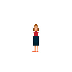 Vector of a strong business woman with a shadow imagining to be a super hero looking aspired. - Vector