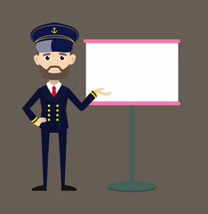 Ship Captain Pilot - Showing on White Board