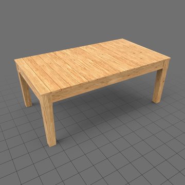 Wooden coffee table