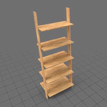 Leaning wall shelf