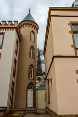Fototapeta na wymiar Diekirch, Luxembourg beautiful old buildings partial view