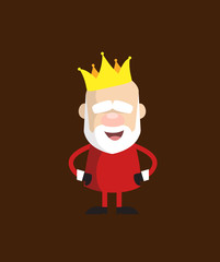 Simple Cartoon Santa - Wearing a Crown