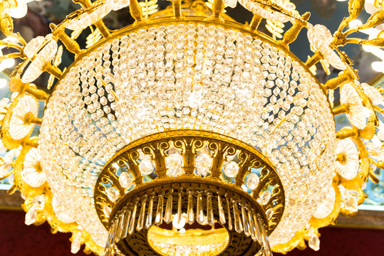 Crystal palace candelabre in Spain royal building