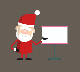 Simple Cartoon Santa - Showing on White Board