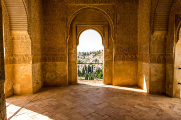 Arch in Generalife old building Spain