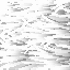 Halftone Pattern. Set of Dots. Dotted Texture on White Background. Overlay Grunge Template. Distress Linear Design. Fade Monochrome Points. Pop Art Backdrop.