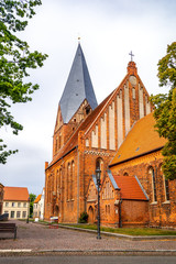 Fototapeta na wymiar Nikolaikirche, Röbel an der Müritz, Deutschland 