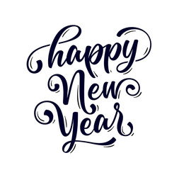 Happy New Year. Lettering text for Happy New Year