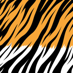 Print background texture tiger stripe orange black white