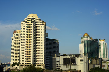Modern office buildings in city