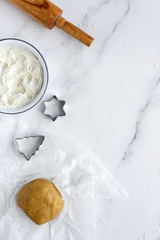 Obraz na płótnie Canvas Gingerbread cookie dough for Christmas