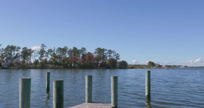 Beautiful River View with Wooden Pier
