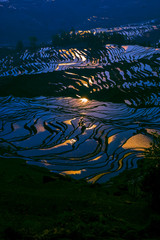 Fototapeta na wymiar Yuanyang Honghe Hani Reisterrassen Rice terraces paddies Yunnan China 