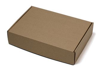 Cardboard box isolated on white background
