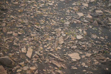 Mount Etna's Landscape of Black Lava and Volcano Ash