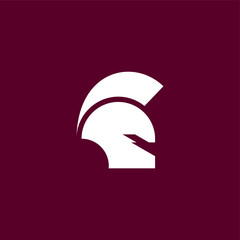 Spartan logo design template , Helmet logotype design concept ,Vector illustration