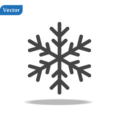 Snowflake icon. Flat vector illustration in black on white background. EPS 10