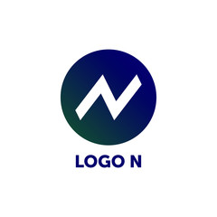 Letter N logo icon design template element.