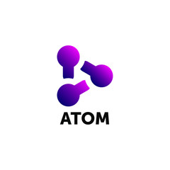 atom logo. The atom path world of science logo graphic design icon