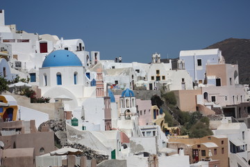 Fototapeta premium Beautiful aegean sea architecture, santorini- and greece- style