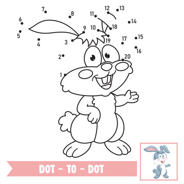 Dot To Dot Game Illustration For Children Education