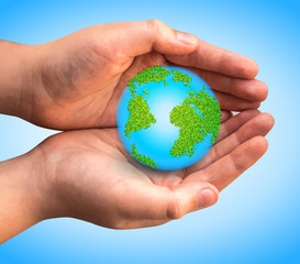 World globe vector illustration for Earth Day design