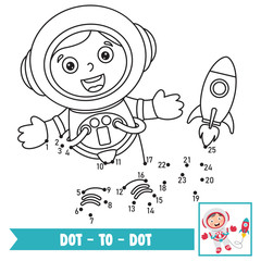 Dot To Dot Game Illustration For Children Education