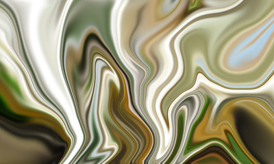Green and white liquid fluid abstract marble texture	