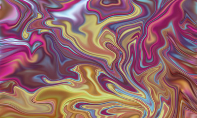 Colorful abstract vibrant gold pink liquid background texture	