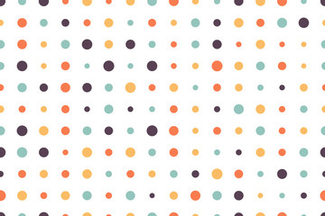 Seamless Dot Pattern. Vector Black and White Chaotic Background. Simple Fabric Texture. Minimal Print Design