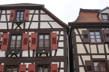 Fototapeta premium Fachwerkfassaden in der Altstadt von Wissembourg