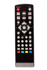 unnamed tv remote control on white background