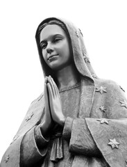 Naklejka premium Stone statue at cemetery