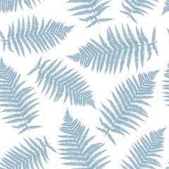 Seamless vector pattern with fern leaves