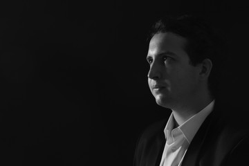 young man studio portrait