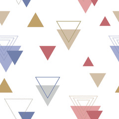 Absctract nordic triangle geometric patten design for decoration interior, print posters, card, wrapping in modern scandinavian style in vector.