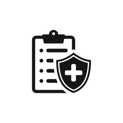 Obraz premium Medical insurance icon on white background. Vector illustration