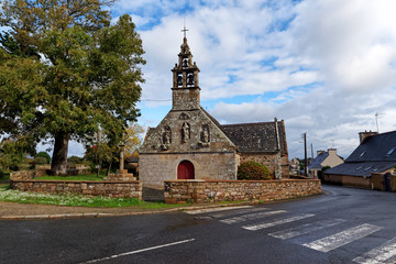 Fototapeta na wymiar Perros Hamon chapel in Brittany region. Cote d' Armor