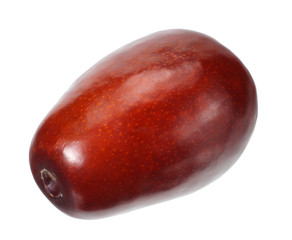 fresh date fruit isolated on white background. macro