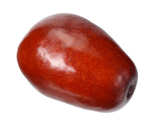 fresh date fruit isolated on white background. macro