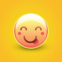 Tongue sticking out face emoticon