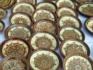 Beautiful handmade clay pots and other dishes sold at the fair