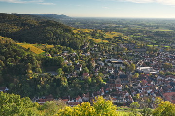 Blick auf Heppenheim an der Bergstraße