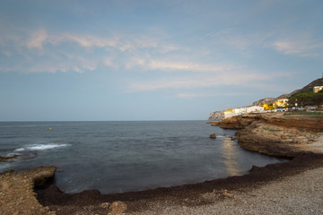 Sunset Denia coast Alicante province Spain