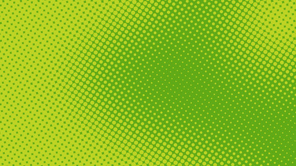 Lime green pop art background in retro comic style with halftone dots design, vector illustration eps10