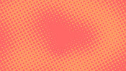 Pastel orange and red pop art background in retro comic style with halftone dots design, vector illustration eps10