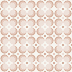 Abstract rounded repeated shapes. Vector seamless pattern.